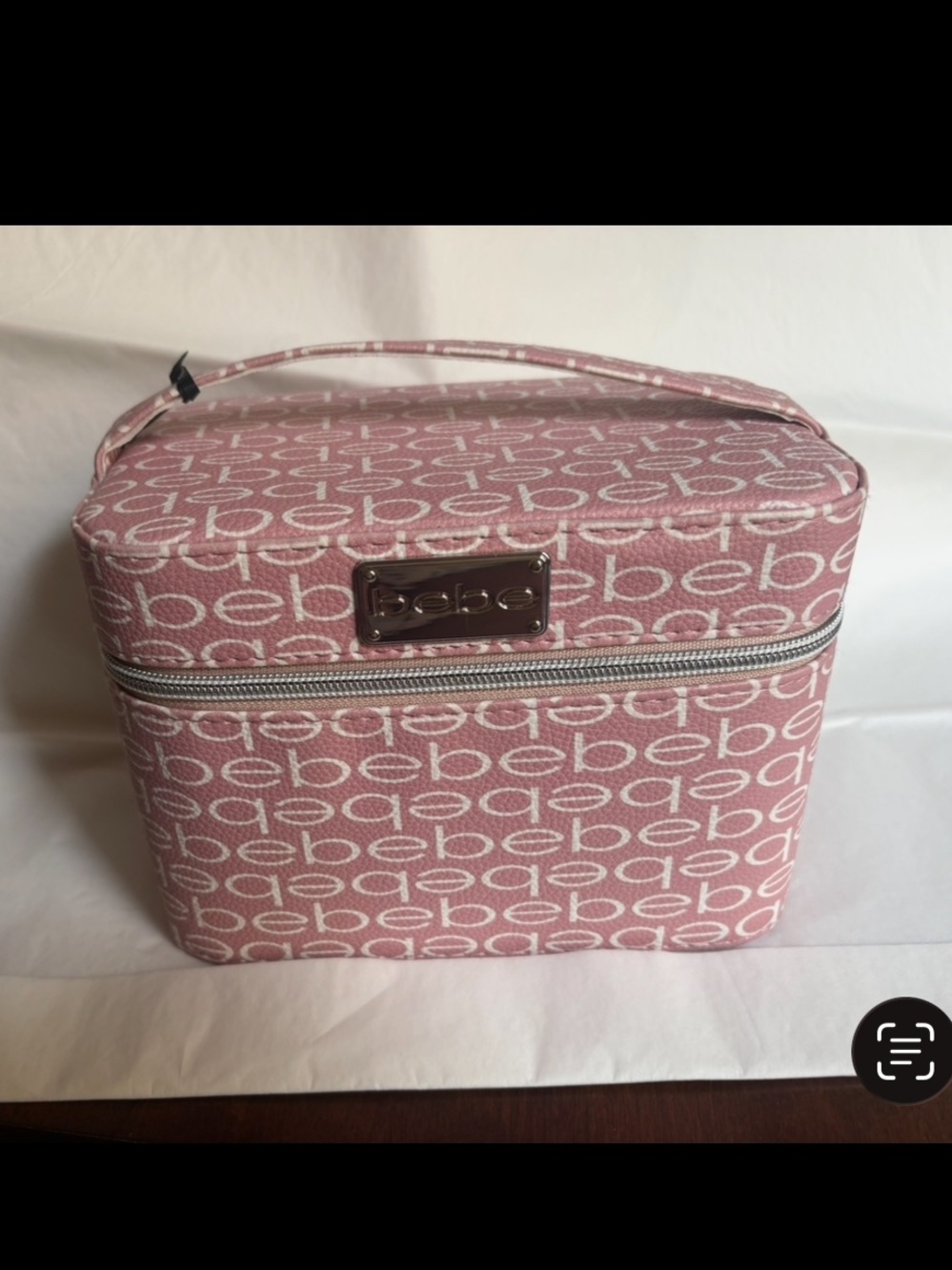 bebe Pink Logo Case Cosmetic/Toiletry Bag